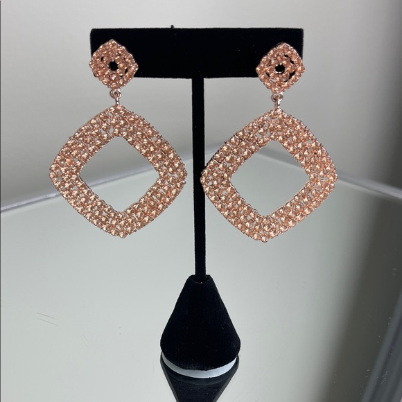 Nordstrom Rack Glamorous Rose Gold Geometric Earrings - Picture 2 of 6